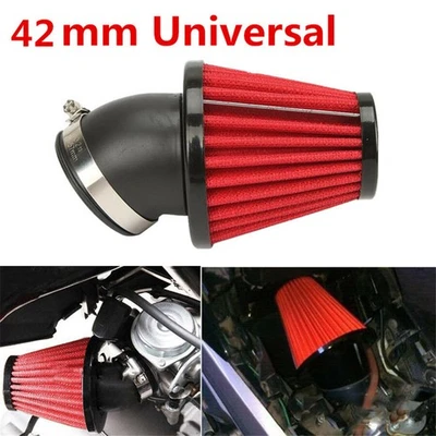 1x Universal 42mm Air Filter Pod 45 Angled 150cc-250cc Motorcycle ATV Dirt Bike - Image 1 of 4
