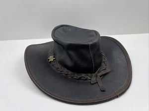 BC HATS STEER HIDE Australian Leather HAT SIZE M - Picture 1 of 11