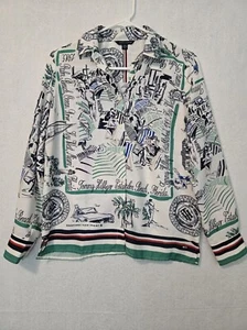 Tommy Hilfiger Womens Printed Shirt XXS Polyester - Picture 1 of 12