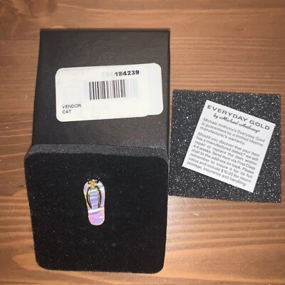 NUEVO Collar Colgante Chancla Iridiscente Michael Anthony HSN Oro Diario Foto 1 de 4