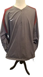 Nike Windbreaker Storm Fit Size XL Grey Polyester Drawstring Waist Swoosh Golf - Picture 1 of 15