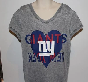 New York Giants NFL Teens apparel Heart Shirt Small 3/5 NWT - Picture 1 of 4