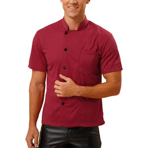 Unisex Mens Womens Chef Cooking Uniform Jacket Coat Restaurant Kitchen Workwear - Picture 1 of 51