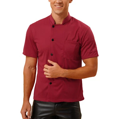 Unisex Mens Womens Chef Cooking Uniform Jacket Coat Restaurant Kitchen Workwear - Image 1 of 3