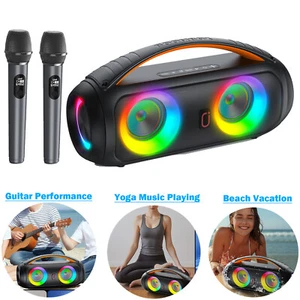 Portable Speaker,Outdoor Camping Music Player 3D Surround Stereo Karaoke Audio - Picture 1 of 16