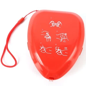 10x CPR FACE MASK Mouth Resuscitation Oxygen Valve Emergency Reusable Protection - Picture 1 of 11