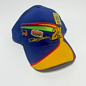 Youth Nascar Racing Jeff Gordon #24 Baseball Cap Blue Snapback Hat - 3 FREE PINS - Picture 1 of 12