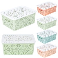 Plastic Storage Basket Box Bin Container Organizer Clothes Laundry Home Holders