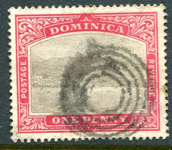 DOMINICA: (14254) CONCENTRIC CIRCLES POSTMARK/CANCEL - Image 1 of 1