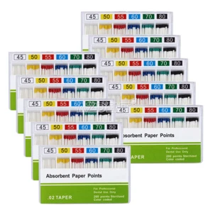 Dental Absorbent Paper Points PP 0.02 45 -80# Root Canal Endodontic Dentist Use - Picture 1 of 17