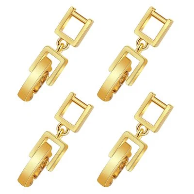 4 Pcs Necklace Bracelet Extenders Foldover Extension Jewelry Clasps for Bracelet - Image 1 of 4