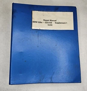 BMW E28 OEM 533i  528e FACTORY WORKSHOP REPAIR MANUAL SUPPLEMENT # 1 - Picture 1 of 4