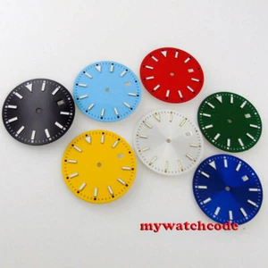 33.5mm blue black white Watch Dial luminous marks for Japan NH35 NH36 movement - Picture 1 of 15