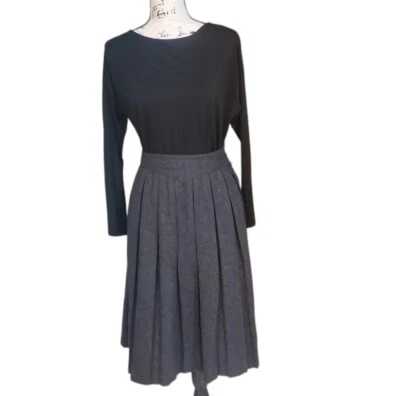 Винтажная юбка миди Liz Claiborne 1970-е шерстяная смесь стильная для учителя размер 10 РЕДКАЯ - Изображение 1 из 4