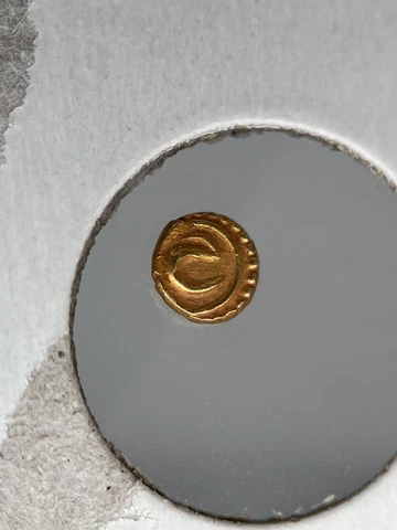 India Mysore GOLD Fanam Tipu Sultan .35 Gms Cover