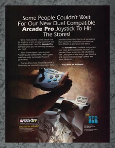 Arcade Pro Joystick STD Interact SNES Sega Genesis anuncio impreso vintage arte A 1994 - Imagen 1 de 1
