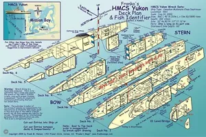 HMCS Yukon Wrack Deck Plan San Diego Seetang Wald Kreaturen wasserdicht Fischkarte - Bild 1 von 2