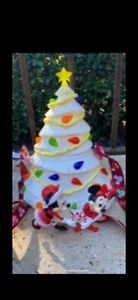 NEW! 2020 Disney Parks White Christmas Tree Holiday Popcorn Bucket Mickey Minnie - Foto 1 di 2