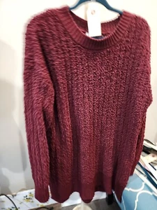 Zenana Boutique Sweater Size 1X Maroon - Picture 1 of 6