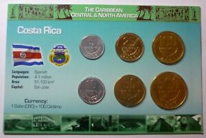 2003 2005 2007 COSTA RICA - BU TYPE SET (6) - COLONES - LITTLETON CARD