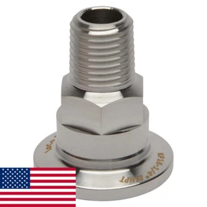 KF-16 NW-16 1/4" NPT (STECKER) Adapter Vakuumverschraubung SS304 LoCo SCIENCE!! - Bild 1 von 4
