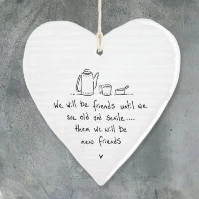 Corazón de porcelana Sentimental Memories | Regalo para siempre amigos del este de la India Foto 1 de 2