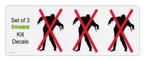 Set of 3 Zombie Stickers | The Walking Dead | Zombies | Bumper Stickers Decals - Picture 1 of 1