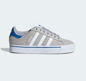 Adidas Originals Campus Vulc Kids Youth Casual Shoes Gray IH8039 New Sizes 3-7 - Picture 1 of 8