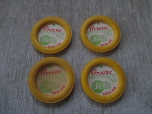 Lot of 4 Vintage Greene, Iowa PASTEURIZED CREAM BOTTLE CAP - Picture 1 of 6