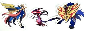 Zacian, Eternatus, Zamazenta - Pokemon 3 Vinyl Sticker Evolution Set - Picture 1 of 5