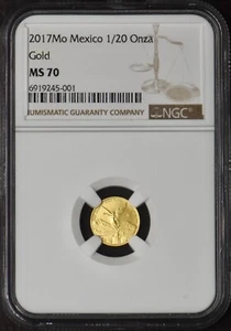 2017-Mo Mexico Gold 1/20 Onza - NGC MS70 - ✪COINGIANTS✪ - Picture 1 of 2