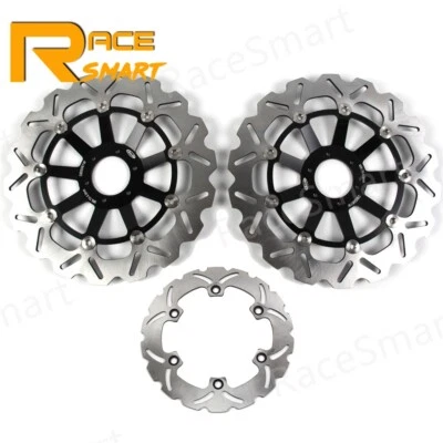 Черные передние задние тормозные диски для Honda CBR1100XX Super Blackbird 1997 1998 - Изображение 1 из 4