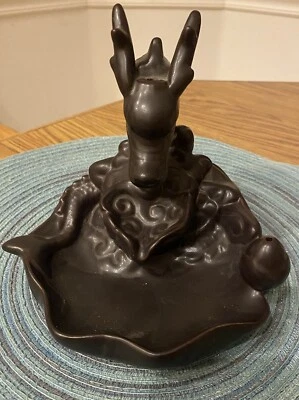 Soporte de incienso e incienso de reflujo de cerámica ""Estanque de flores de dragón" Foto 1 de 4