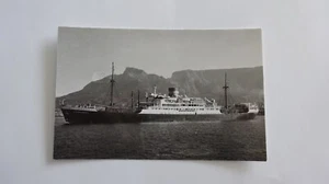 Jagerfontein Ozean Liner Kreuzfahrtschiff schwarz & weiß Foto J180 - Bild 1 von 2
