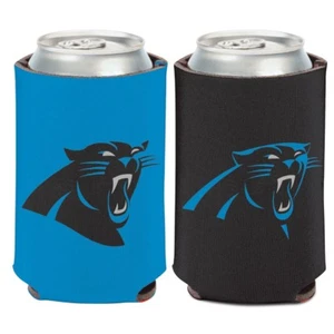 CAROLINA PANTHERS 2 COLOR LOGO 2 SIDED DESIGN CAN HOLDER NEW WINCRAFT 👀 - Picture 1 of 1