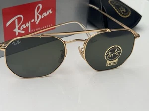 NUEVO Gafas de sol Ray-Ban RB3648 THE MARSHAL 001 Arista doradas/G-15 lentes verdes 54 mm - Imagen 1 de 13
