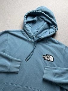 The North Face Hoodie Women’s 2XL Blue Chest Spell Out Long Sleeve Sweatshirt - Picture 1 of 11