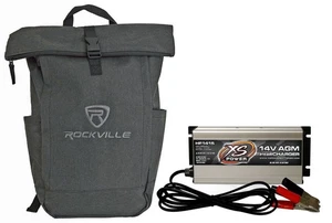 XS Power HF1415 14V 15A AGM Akku IntelliCharger, 110V Eingang + Rucksack - Bild 1 von 3