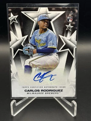 2025 Topps "BASEBALL STARS"~⭐CARLOS RODRIGUEZ⭐ {RC}《AUTOGRAPH/AUTO》~BREWERS - Image 1 of 2