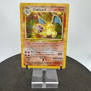 SPANISH Pokémon TCG Charizard Base Set *SPANISH* 4/102 Holo Unlimited Holo Rare - Picture 1 of 24