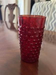 De colección Anchor Hocking Glass Co “Rojo Rubí” Agua” 9oz. Vaso - Imagen 1 de 3