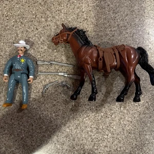 Vintage Imperial Legends Of Wild West Wyatt Earp and Horse Play Set 1991 - Picture 1 of 3