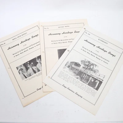 Rollo de partituras de barbería Harmony Heritage Songs Dem Bons Levee Kathleen Foto 1 de 4