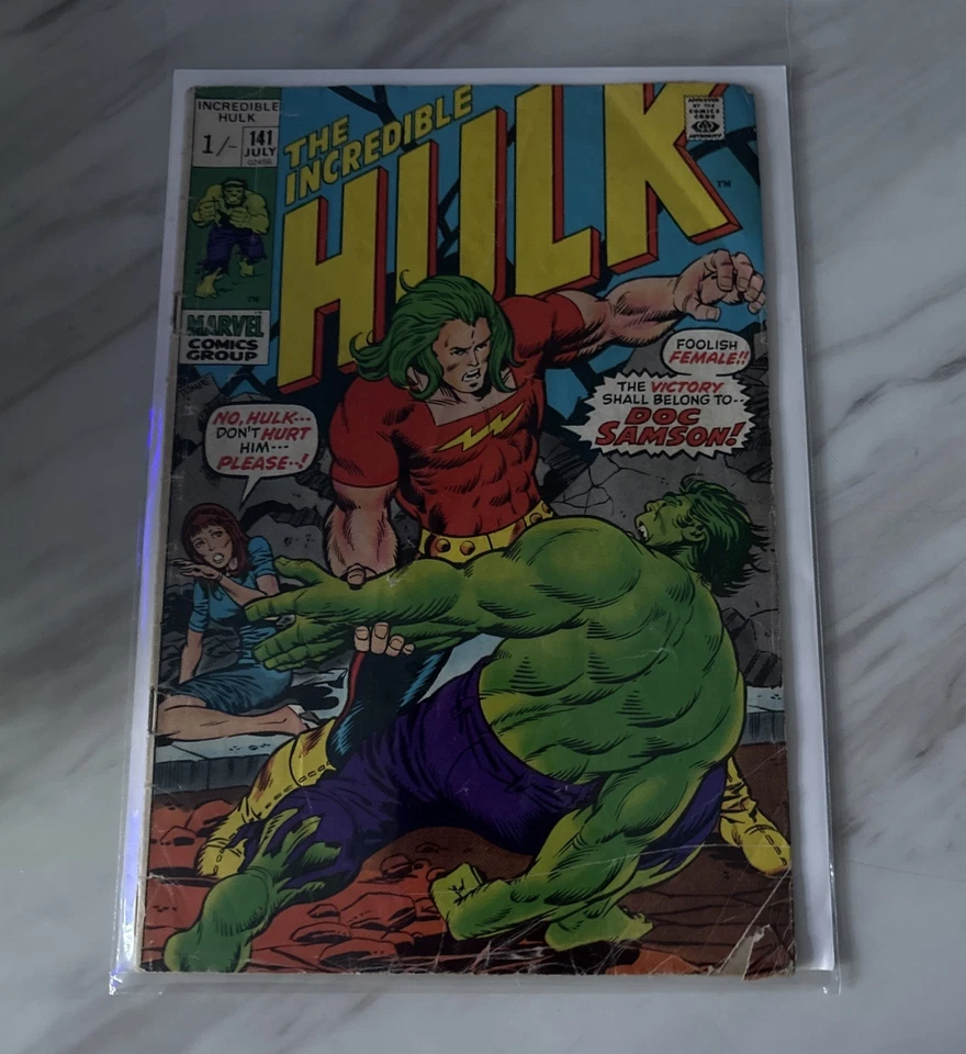 INCREDIBLE HULK, THE #141 1st Doc Samson Marvel 1971 UK Price - Bild 1 von 1