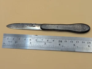 Antique Victorian Sterling Silver Fruit Paring Folding Pocket Knife 6" - Picture 1 of 13