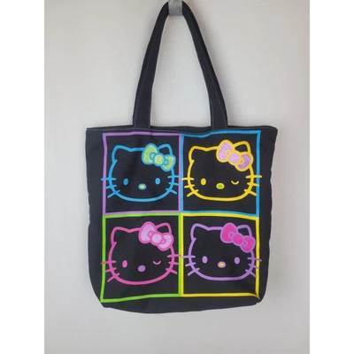 Sanrio Hello Kitty Black Tote Zippered Bag Size Medium - Image 1 of 4