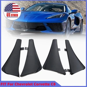 For Corvette C8 XL 2020-Up Extended CARBON Front Rear Splash Guard Mud Flaps USA - Picture 1 of 16