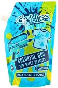 Lotto di 10 Goblies BLU Play Paint Colorata Goo per Pistole ad Acqua 25,3 FL Oz 700ml - Foto 1 di 1