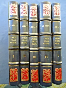 Abbiati Storia Della Musica Treves Cinque Volumi Splendida Legatura 1939-1949 - Picture 1 of 8