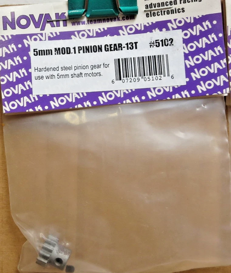 Novak 5102 Mod 1 Steel Pinion Gear for 5mm Shaft 13t